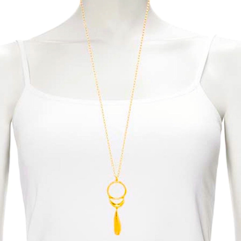 Nwt Sole Society 12k Gold Plated Hammered Open Ring Necklace